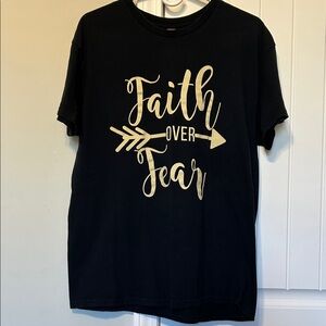 Gildan Black Tee with Gold Print